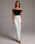 Pantalones largos cintura alta
