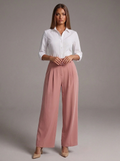 Pantalones de color liso corte ancho y rectos