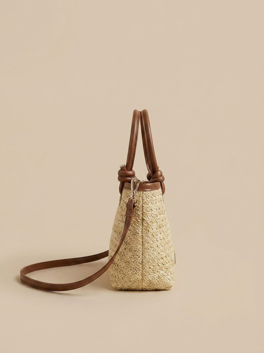 Bolso de Rafia Trenzada Mini