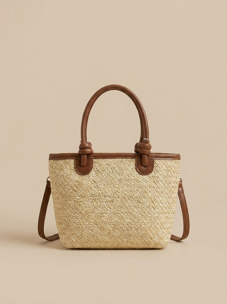 Bolso de Rafia Trenzada Mini