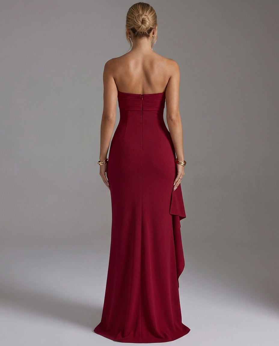 Vestido elegante con hombros al descubierto