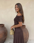 Vestido Toledo - Vestido drapeado de un solo hombro