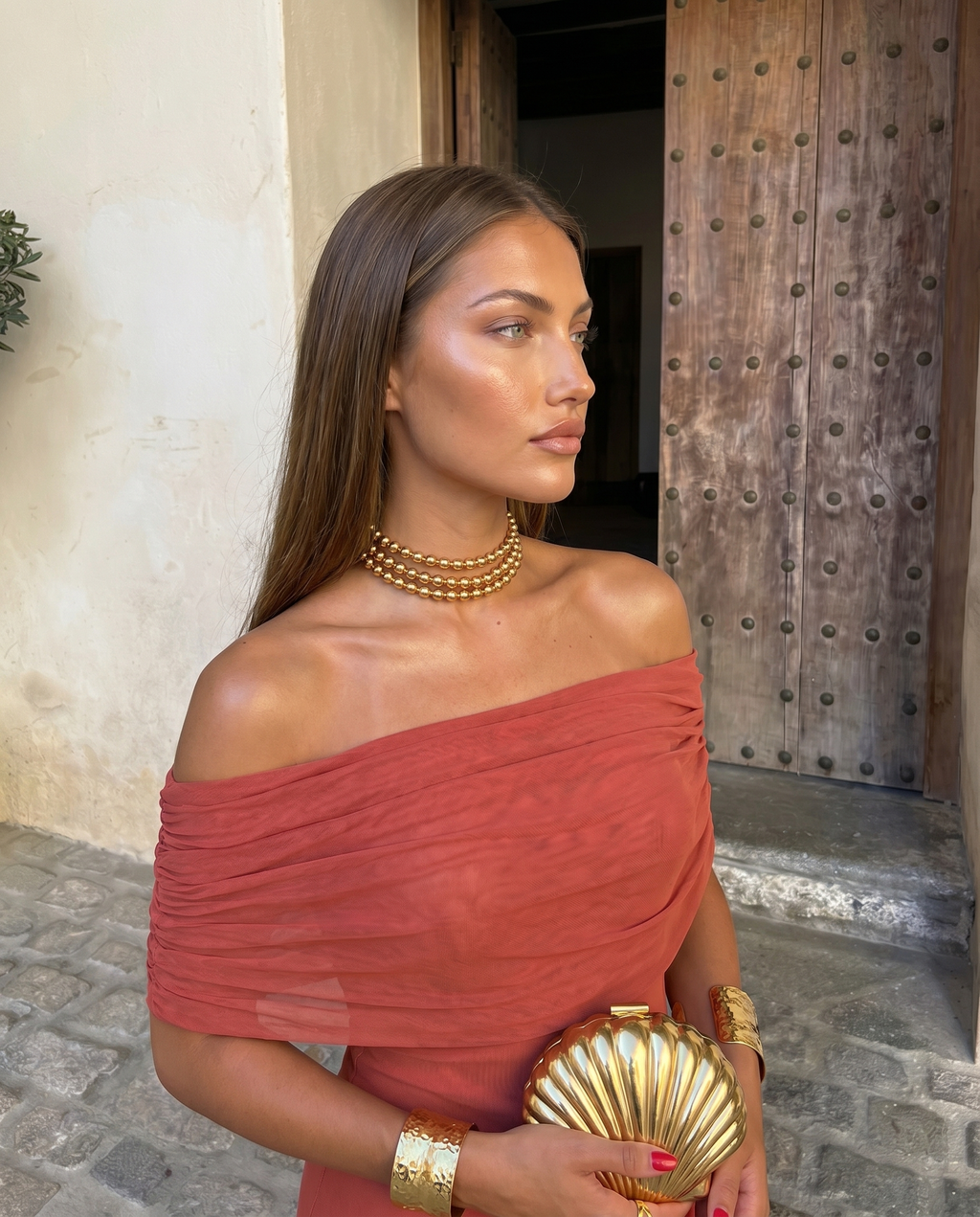 Vestido Toledo - Vestido drapeado de un solo hombro