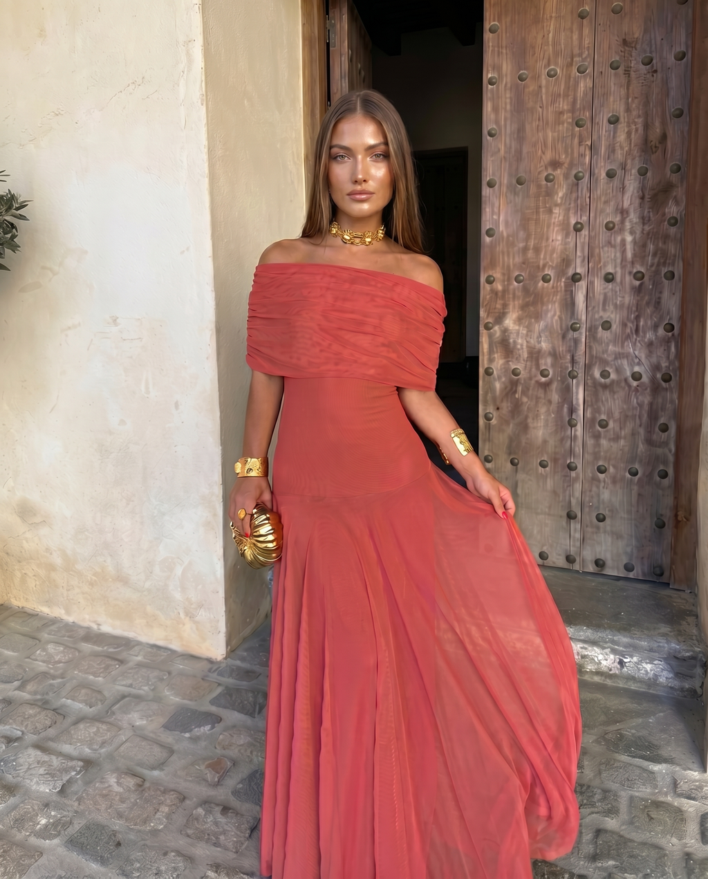 Vestido Toledo - Vestido drapeado de un solo hombro