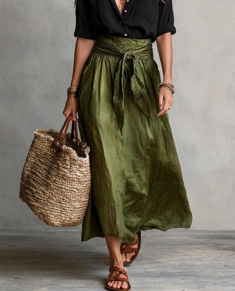 Serena™ | Conjunto de dos piezas: Top y falda midi