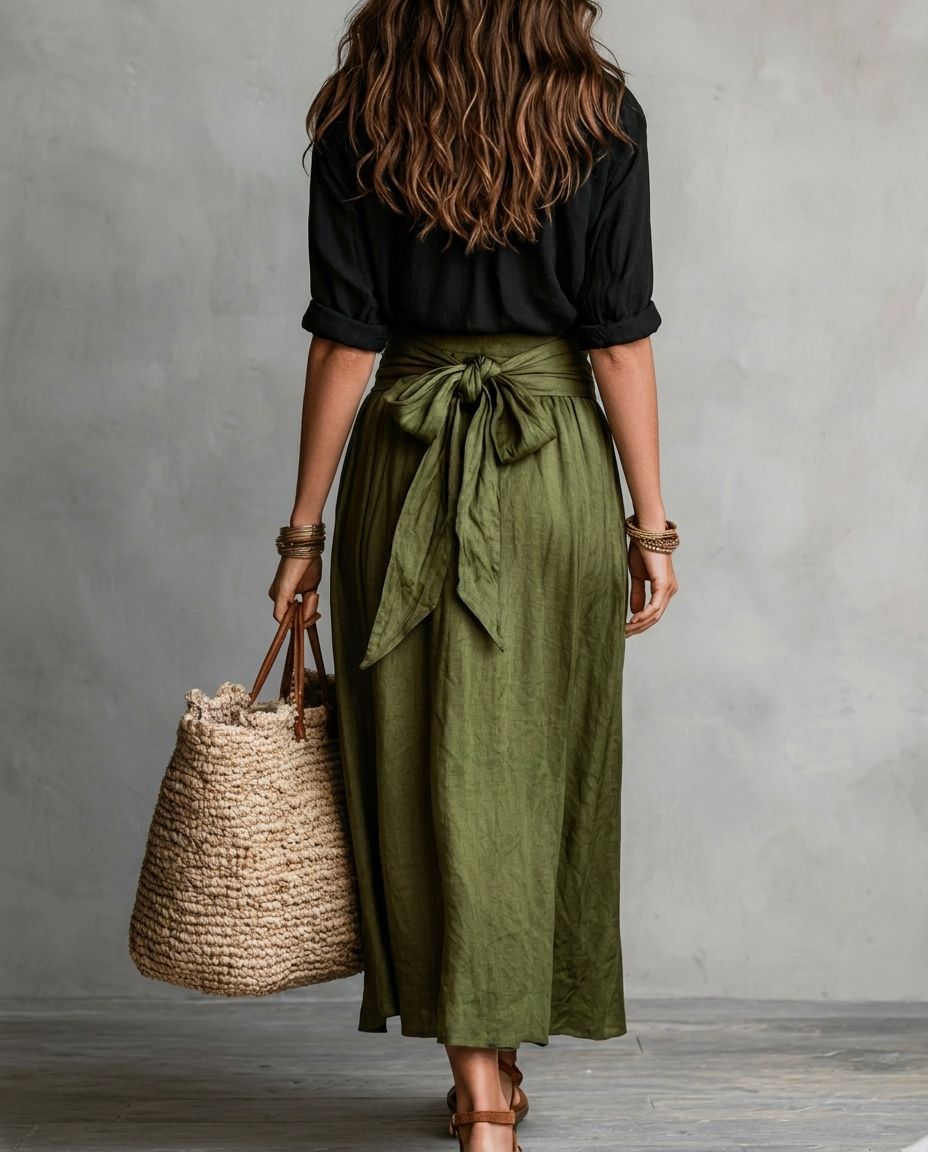 Serena™ | Conjunto de dos piezas: Top y falda midi